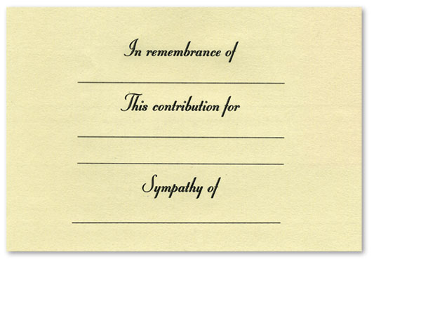 Contribution Card #1051-31