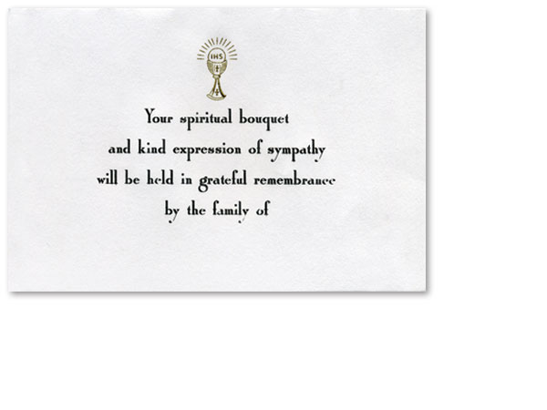 Spiritual Bouquet Card #461-35