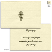 Engraved Acknowledgement Card #1051-5-orthodox