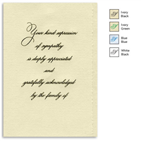 Engraved Acknowledgement Card #1051-57