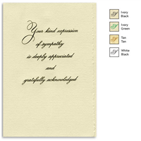 Engraved Acknowledgement Card #1051-56