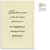 Engraved Acknowledgement Card #1051-77