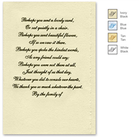 Engraved Acknowledgement Card #1051-7