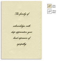 Engraved Acknowledgement Card #1051-55SC